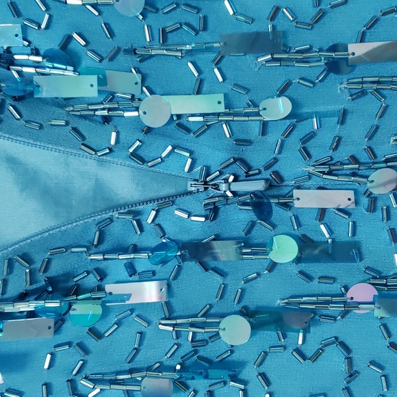 Vintage silk and beaded/sequined‎ mini dress - Picture 13 of 14